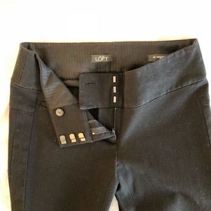 LOFT Marisa Straight Black Slacks